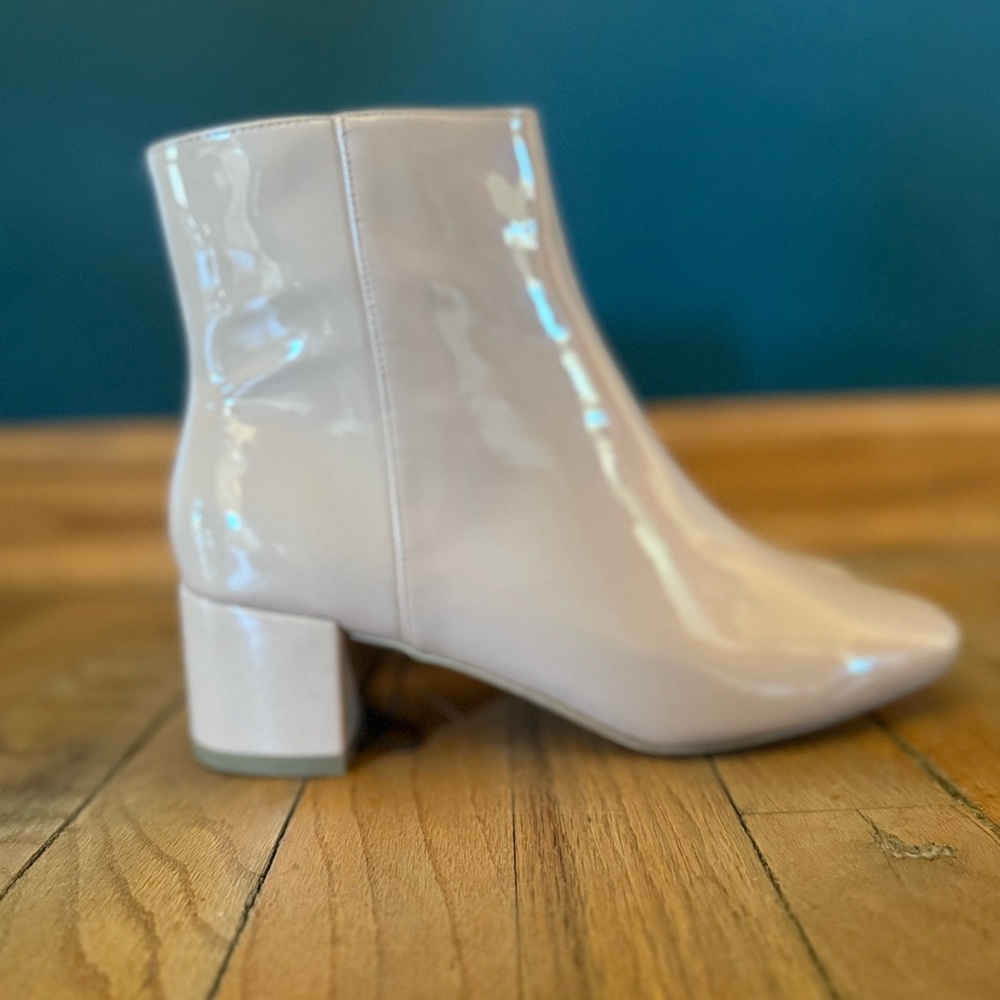 Nude Patent Booties NWT